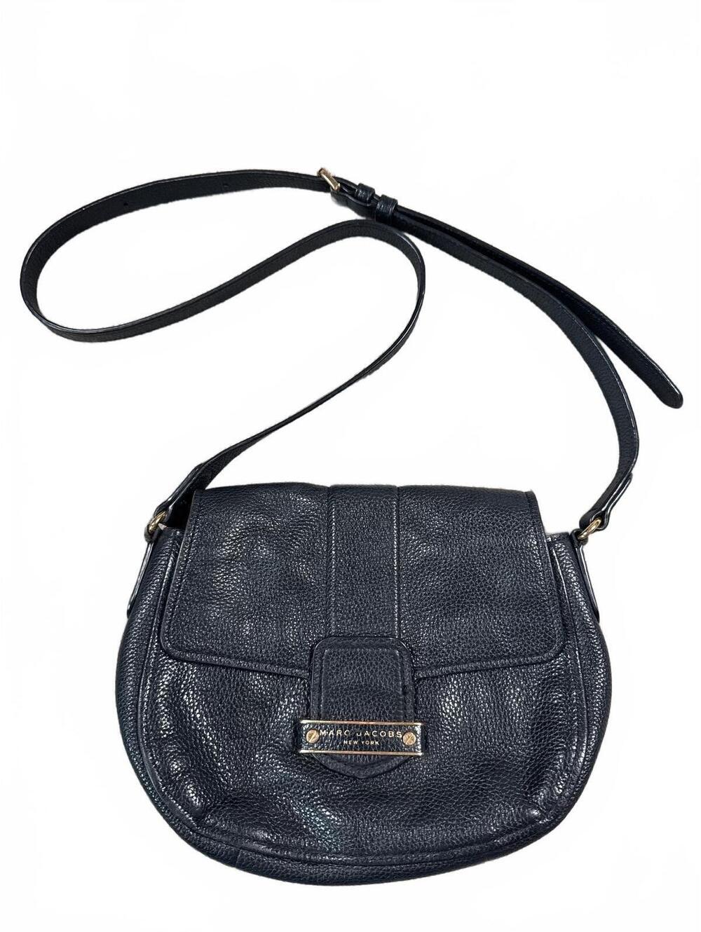 Marc Jacobs Black Pebbled Leather Crossbody Bag